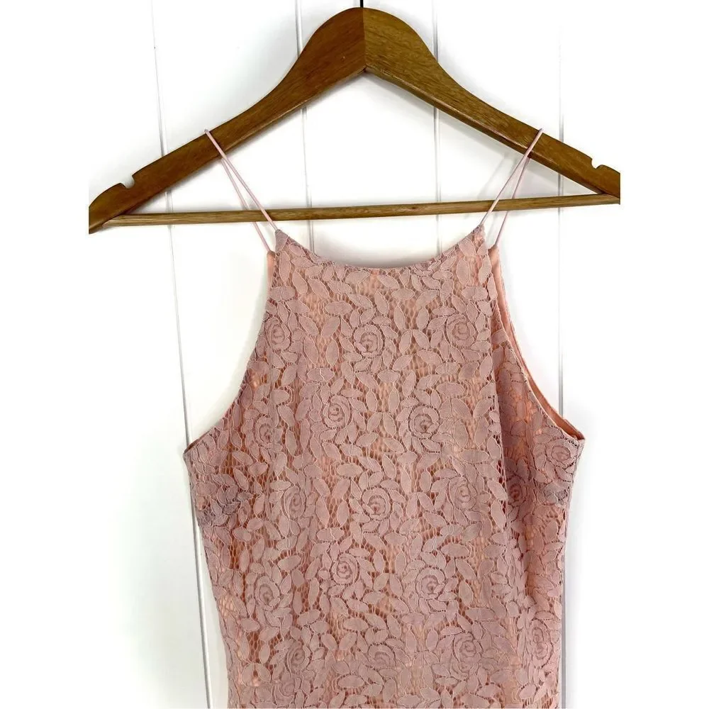 NWT Almost Pink Romantic Floral Ruffle Mini Dress S - Picture 3 of 11